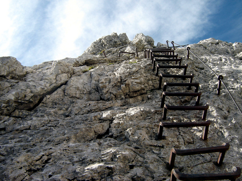 Alpspitz-Ferrata Klettersteig Leiter