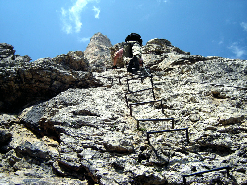 Sella Pisciadù Klettersteig Leiter