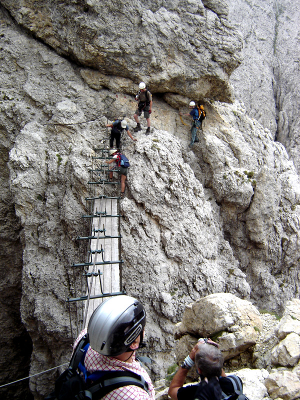 Sella Pisciadù Klettersteig Hängebrücke