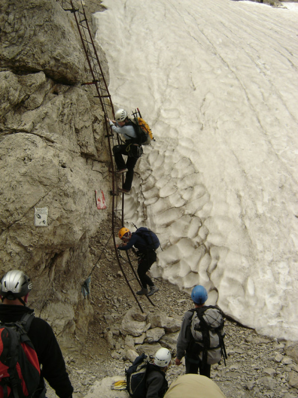 Einstieg des Klettersteigs Bocca d'Armi