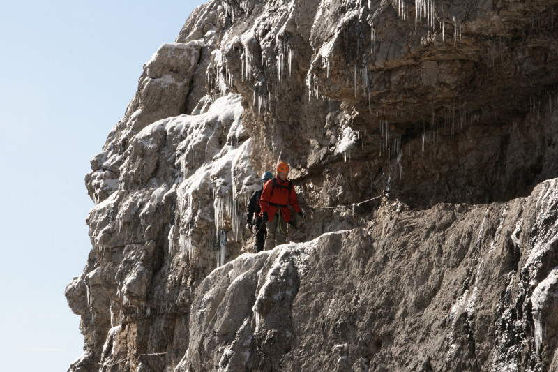 Vereister Klettersteig