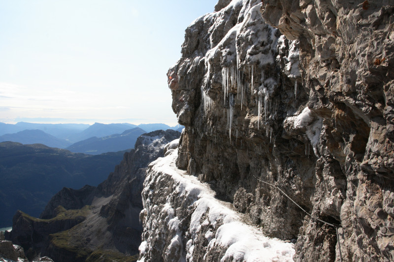 Perfekte Sicht im Klettersteig Bocchette Centrali