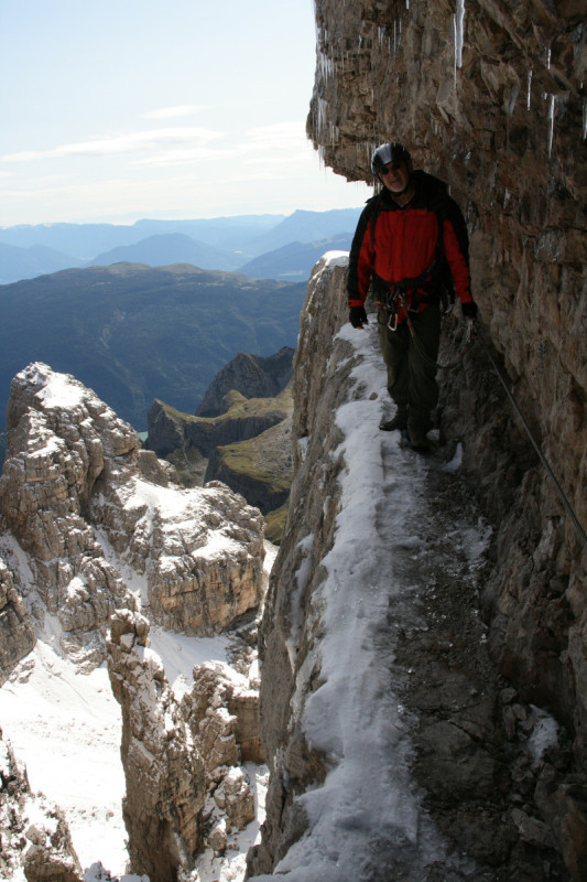 Auf den berühmten Brenta Bändern Bocchette Centrali