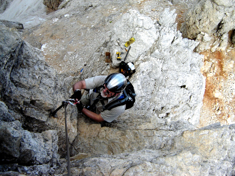 Monte Cristallo Marino Bianchi Klettersteig Leiter