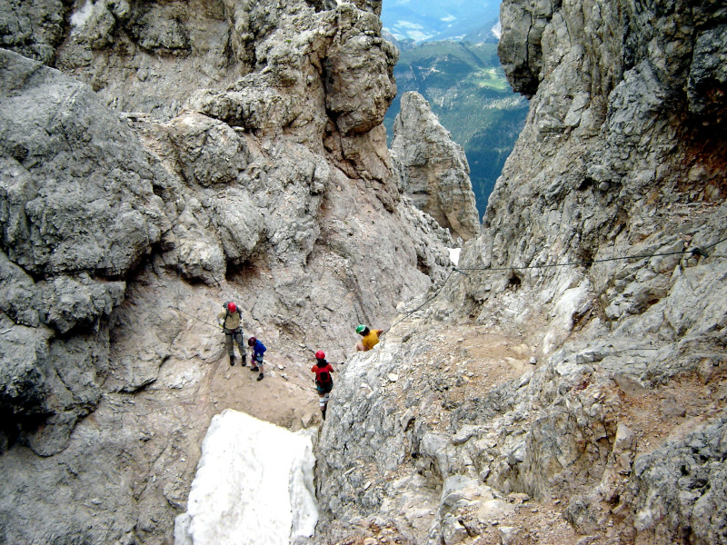 Monte Cristallo Marino Bianchi Klettersteig Scharte