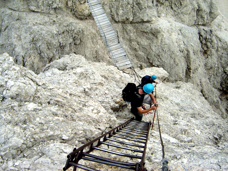 Monte Cristallo Hängebrücke Ivano Dibona Klettersteig