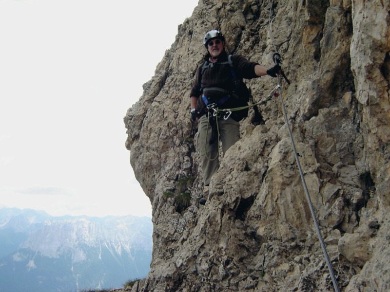 Masaré Klettersteig Schlüsselstelle