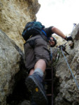 Abstieg Rotwand-Klettersteig Rosengarten