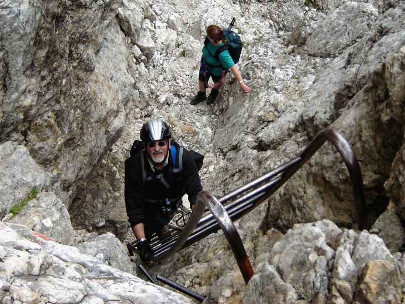 Santnerpass Klettersteig Rosengarten Leiter