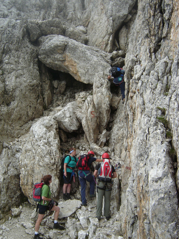 Santnerpass Klettersteig Rosengarten Klettern