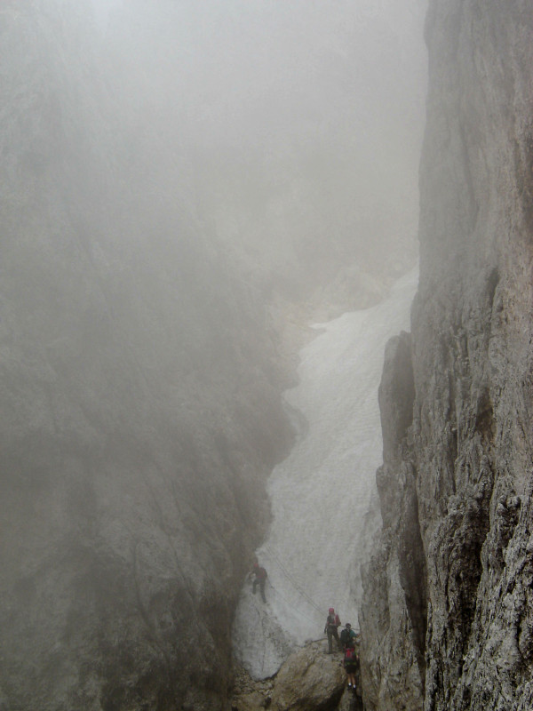 Santnerpass Klettersteig Rosengarten Eisrinne