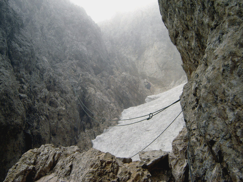 Santnerpass Klettersteig Rosengarten Eisrinne