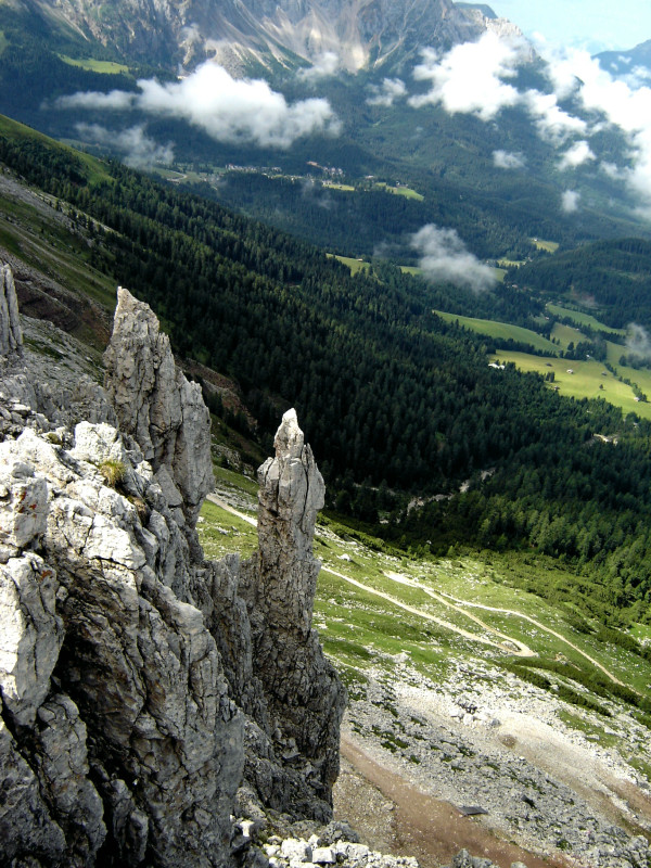 Santnerpass Klettersteig Talblick