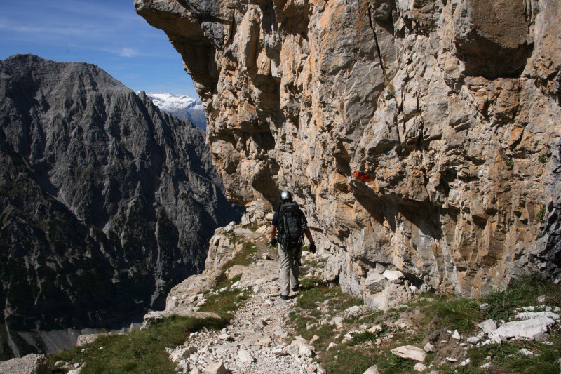 Engstelle des Wanderpfades