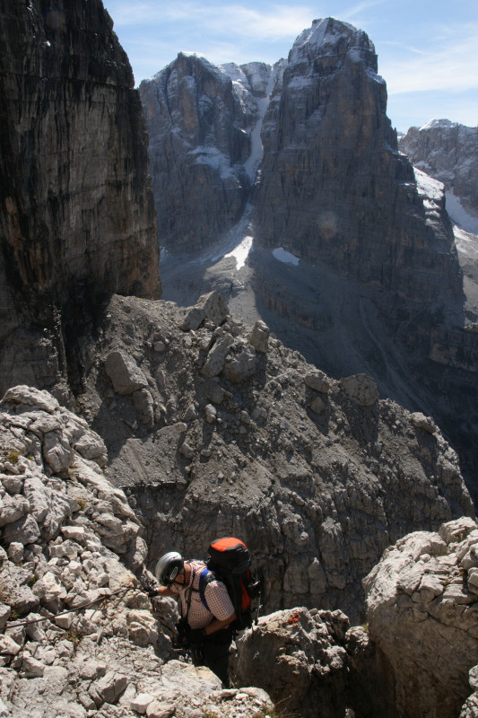 Ausstieg der zentralen Klettersteig-Passage Sentiero SOSAT