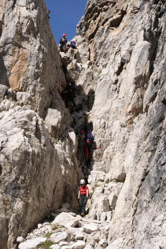 SOSAT Klettersteig Einstieg