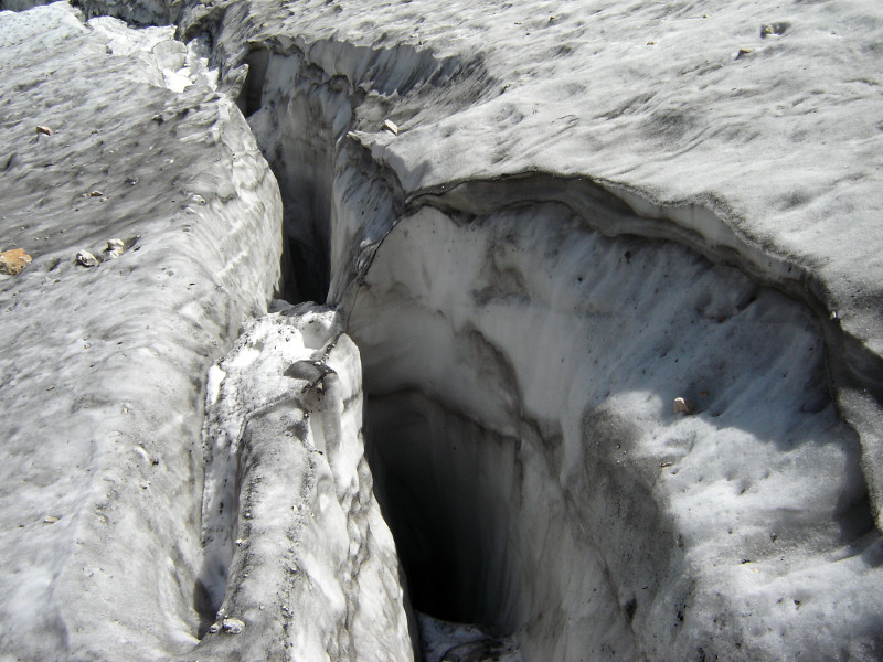 Zugspitze Höllentalferner Gletscherspalte