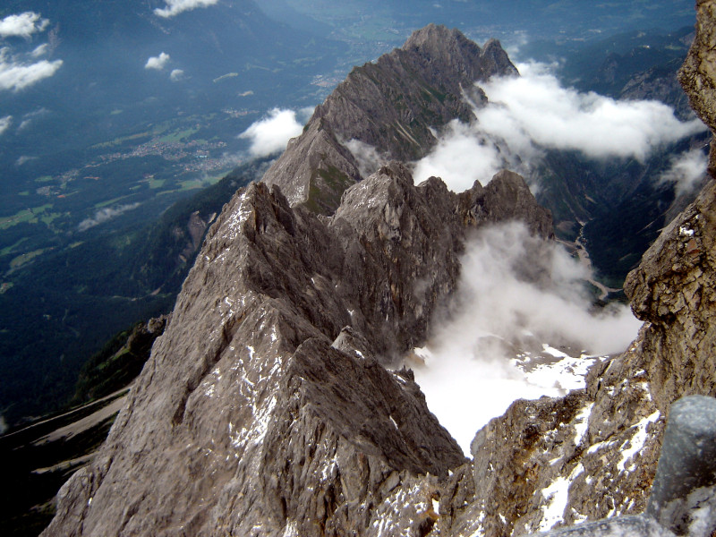 Zugspitze Gipfel Riffelgrat Klettersteig